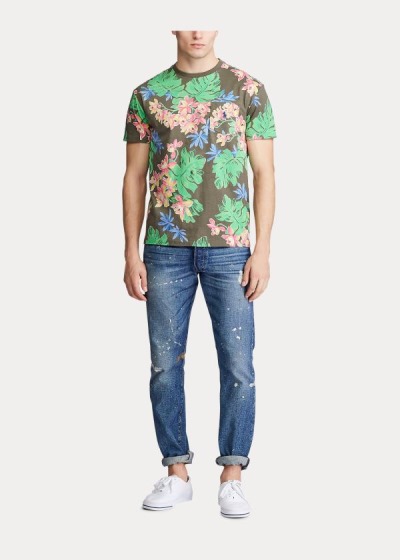 T Shirt Polo Ralph Lauren Classic Fit Floral Homem 74856-SQWP